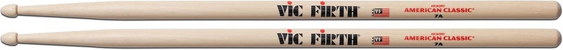 Vic Firth American Classic 7A Drumsticks - Wood Tip, Teardrop Shape, Ideal for Jazz - Image 3